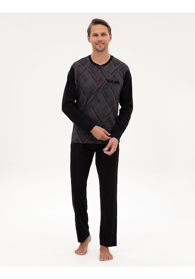 Pierre Cardin Erkek Siyah Pijama Takım 50322640-001 Siyah