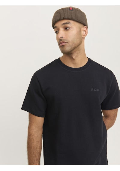 Jack & Jones Erkek Rdd Nakışlı Tişört - Daze - 12264110 Black