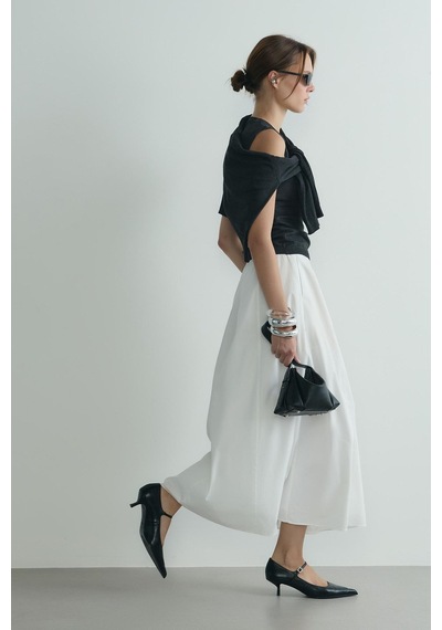 Suud Collection Beyaz Lade Balon Etek