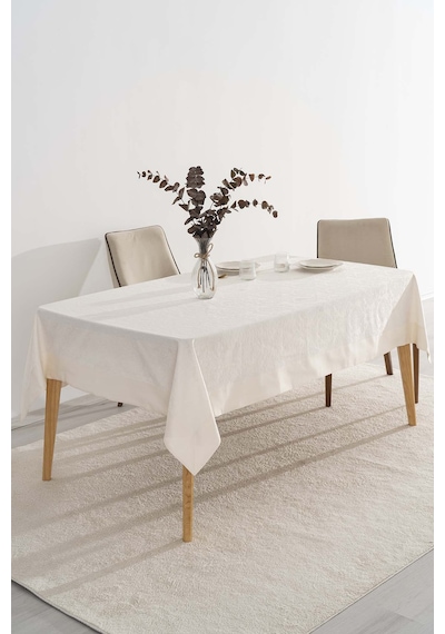 Rivaistanbul Damascus Krem Masa Örtüsü 160x220 Cm Çok Renkli