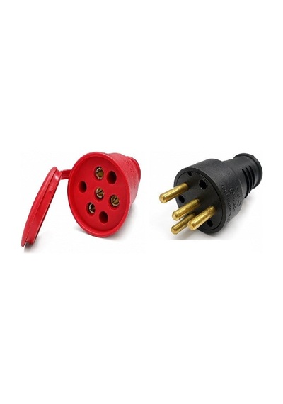Trifaze Kauçuk Erkek+dişi Fiş 3x25a Takım