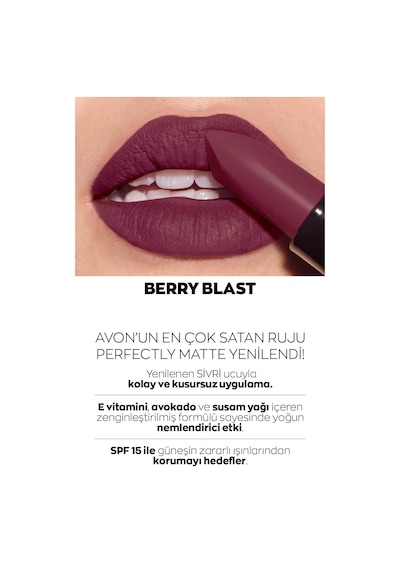 Avon Glimmerstick Dudak Kalemi Chery Jubilee + Avon Ultra Mat Ruj Berry Blast