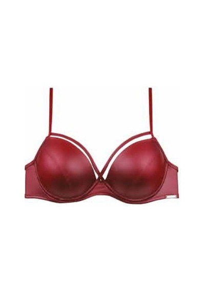 Magic Form 5059 Deri Görünüm Kumaşlı Sulu Sütyen - Bordo Bordo