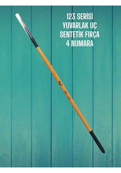 4 Numara 123 Serisi Yuvarlak Uç Fırça Sentetik Kıl