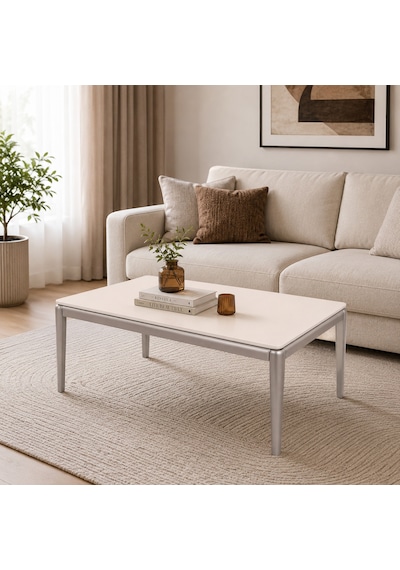 Ganni Home Bolivia Orta Sehpa Krem Platin Gürgen İskeletli, Geniş Yüzeyli Zarif Ve Modern Tasarım Krem-platin Ganni Home Bolivia Orta Sehpa Krem Platin Gürgen İskeletli, Geniş Yüzeyli Zarif Ve Modern Tasarım Krem-platin