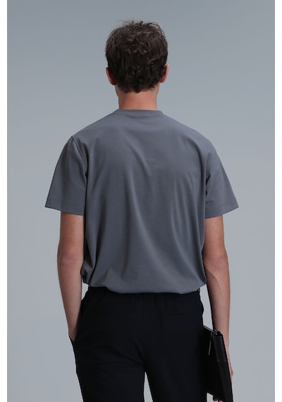 Lufian Erkek Felix T-shirt 111020218 Gri