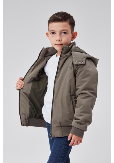 Benitto Kids Erkek Çocuk Kapüşonlu Mevsimlik Ceket 51313 Haki