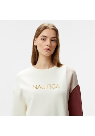 Nautica Kadın Pembe Regular Fit Sweatshirt Baskılı 37k154t Pembe