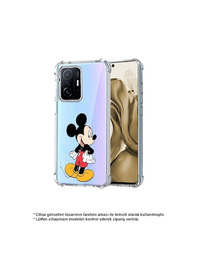 Samsung Galaxy Uyumlu S23 Plus Köşe Korumalı Antişok Kapak Mickey Mouse Tasarımlı Şeffaf Kılıf