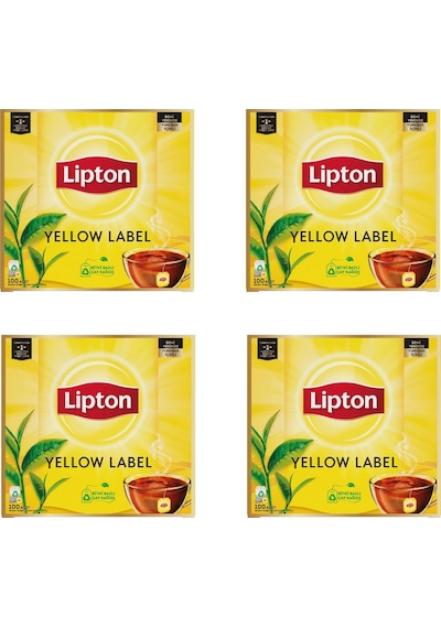 Lipton Yellow Label Bardak Poşet Çay 100'lü Paket X 4 Adet