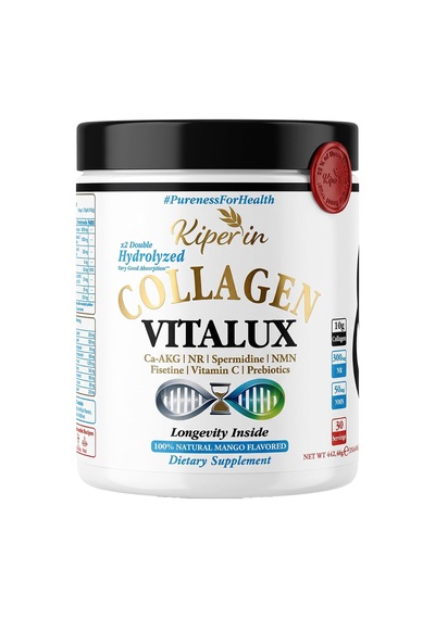 Vitalux Hidrolize Kolajen Tozu 10.000 Mg Nmn, Nr, Fisetin, Spermidin Ve Ca-akg + C Vitamini İçeren Longevity Kolajen