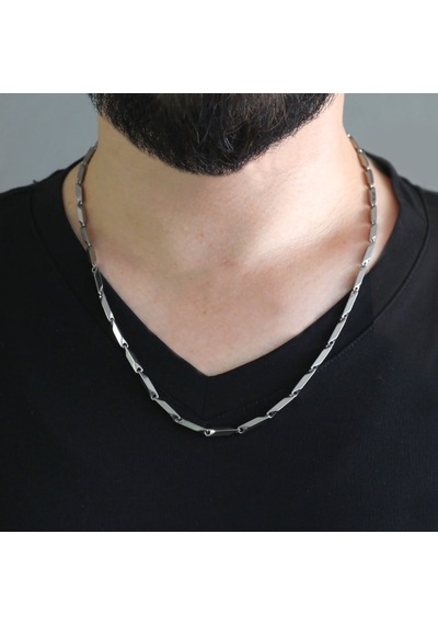 Silver Renk 55 Cm 317L Çelik Singapur Zincir (500208610)