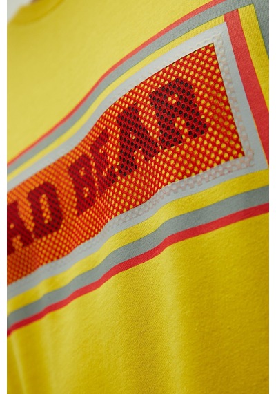Bad Bear Mesh Erkek T-shirt-23202 Sarı