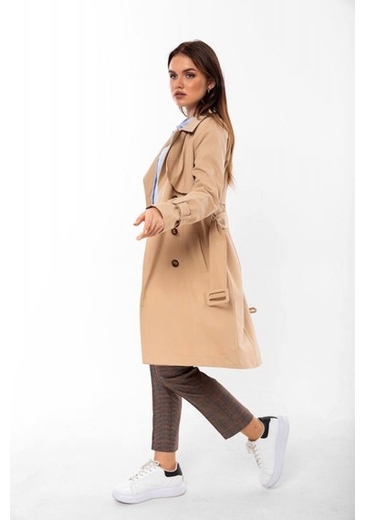 Pastelastore %100 Pamuk Gabardin Midi 95cm Astarlı Kemerli Kadın Trençkot 1113 Açık Bej Pastelastore %100 Pamuk Gabardin Midi 95cm Astarlı Kemerli Kadın Trençkot 1113 Açık Bej