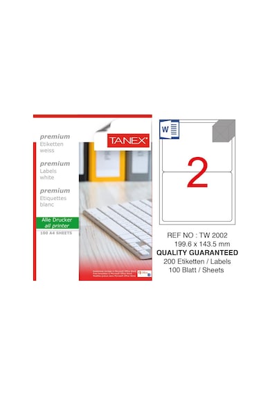 Tanex Tw-2002 199.6X143.5 MM Laser Etiket