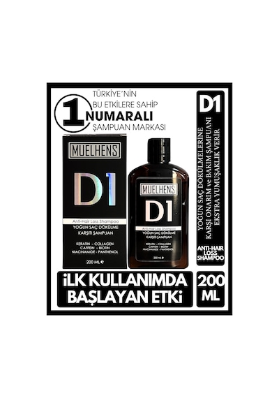 Muelhens D1 Hair Loss Dökülme Karşıtı Onarıcı Şampuan 200 ML
