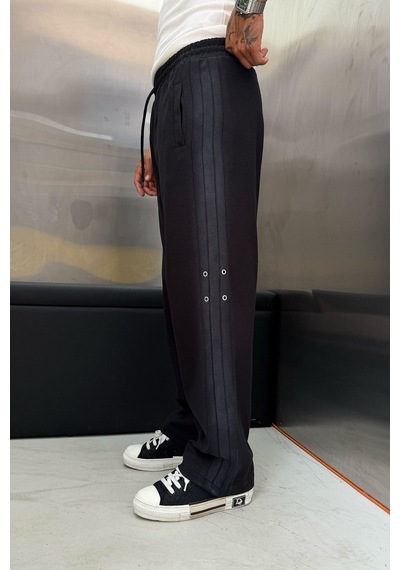 Hiccup Nomarc Geniş Paça Elastik Belli Jogger Pantolon Siyah