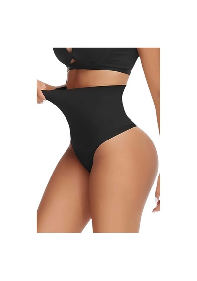 Uniquetrenders Kadın Dikişsiz Yüksek Bel Karın Toparlayıcı String Korse 3'lü Set Siyah