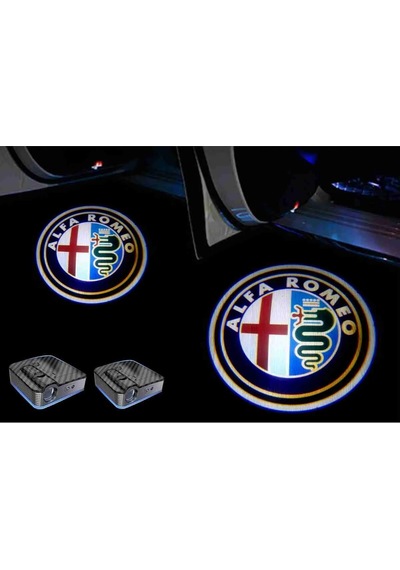 Alfa Rome Araçları Için Kapı Altı Logo 7 Led 2 Adet