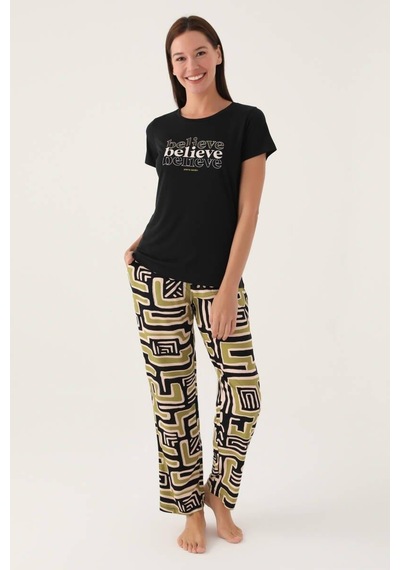 Pierre Cardin 8817 Believe Kadın Kısa Kol Pijama Takımı 001