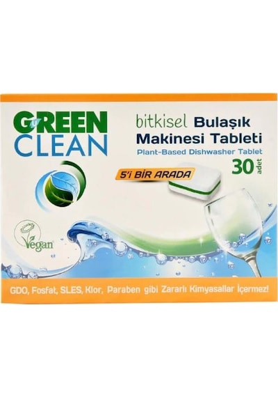 U Green Clean Bitkisel Bulaşık Makinesi Deterjanı 4 x 30 Tablet