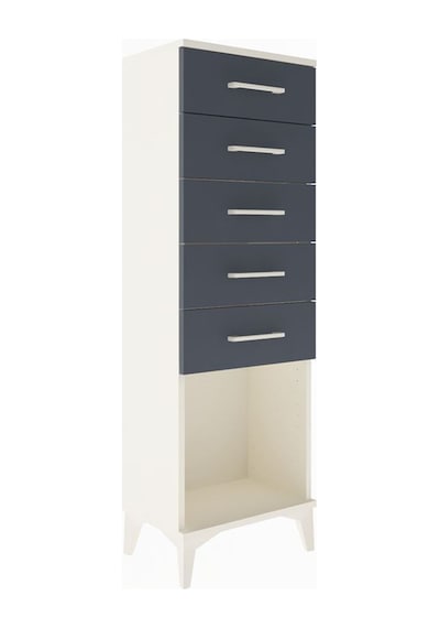 Arges Dolap 5 Çekmeceli 44x30x134 Aytaşı-antrasit Aytaşı
