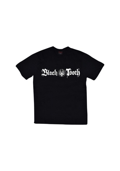 Stoned&Fame Black Tooth Band Baskılı Unisex %100 Pamuk T-shirt SIYAH Siyah