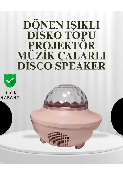 Sesle Etkileşimli Yıldız Projektörlü Gece Lambası - Bluetooth Hoparlörlü, Usb Girişli, Dönen Okyanus Çok Renkli