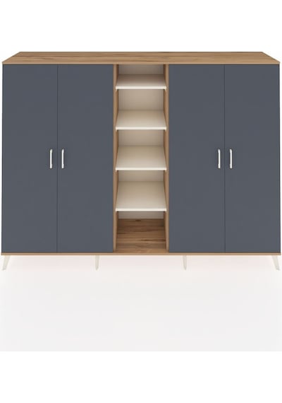 Hyperion Dolap 12 Raflı 4 Kapaklı 220x44x163 Çam-antrasit/aytaşı Çam-antrasit/aytaşı Hyperion Dolap 12 Raflı 4 Kapaklı 220x44x163 Çam-antrasit/aytaşı Çam-antrasit/aytaşı