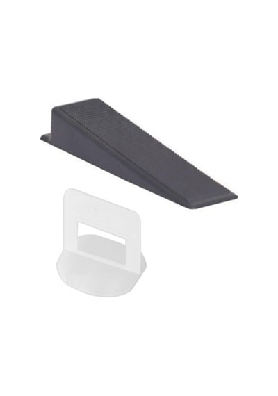 Metrashop Yapi Malzemeleri 1.5 Mm Fayans Seramik Seviye Tespit Derz Artısı + Sabitleme Takozu 100+100 Adet 2 Li Set