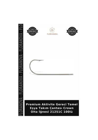 Premium Aktivite Gereci Temel Eşya Takım Çantası Crown Olta İğnesi 21251c 100lü No:7