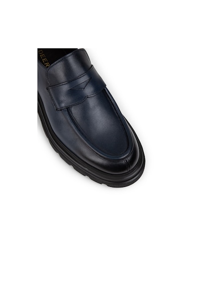 Deery Hakiki Deri Lacivert Erkek Loafer Ayakkabı - 01980mlcve01 Lacivert