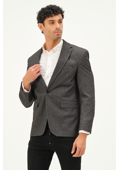 Bonesti Erkek Slim Fit Blazer Ceket Koyu Gri