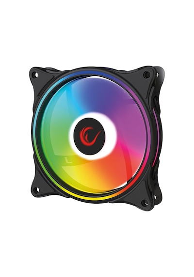 Rampage Glare F50 38cfm 1200rpm 12cm Rainbow 3p+4p Molex Soketli Siyah Kasa Fanı