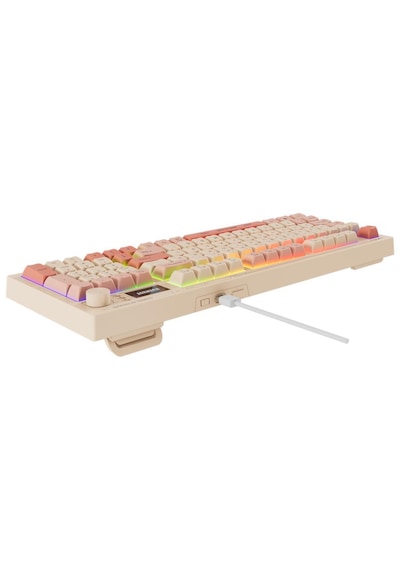 Everest Kb-79 Silent Pro Bej/pembe/turuncu Sessiz Rgb Q Membrane Oyuncu Klavyesi