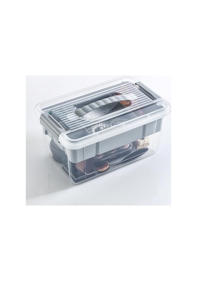 Bölmeli Ve Katlı Plastik Organizer Makyaj Düzenleyici Kilitli Takım Sandığı Organizer Kutu, Taşıma Kulplu Diğer