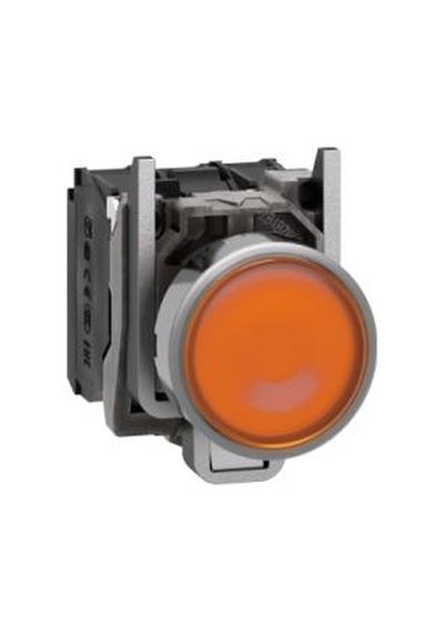 Schneider Electric XB4BW35M5 Ø22 Yaylı Dönüş 1Na+1Nk 220-240V Sıva Altı Eksiksiz Işıklı Basm Buton Turuncu