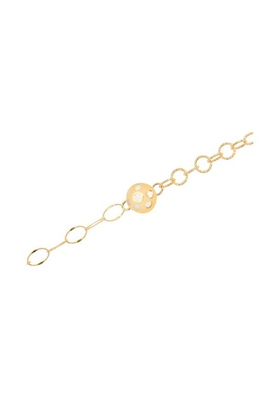 Gülaylar - Altın 14 Ayar Taşsız Klasik Bileklik N11.15101 Sarı Altın