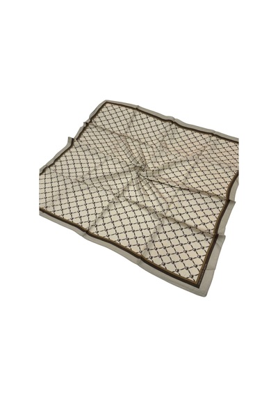 Benetton Desenli Siena Eşarp - 1040 - Ekru