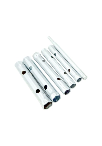T Kollu Buji Boru Anahtar Seti Kovan Tipi Borulu Lokma Takımı 8-17mm Kollu Set 6 Parçalı