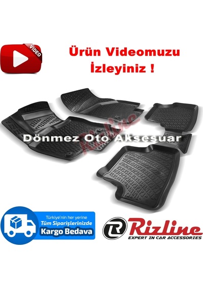 Vw Golf 7 3D Paspas Havuzlu Siyah Hb 2013-2019 Arası Rizline N11.29076