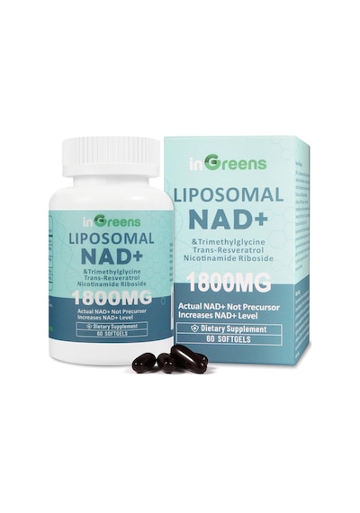 Liposomal Nad+ 1800 Mg With Nicotinamide Riboside, Trans Resveratrol Cellular Energy - 60 Softgels