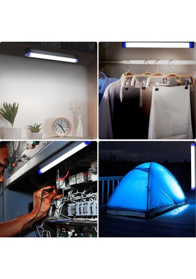 Usb Şarjlı Acil Durum Ve Aydınlatma Led Florasan Ev,kamp,maden,işyeri,balıkcı Lambası 52cm 80w Çok Renkli