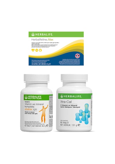 Herbalife Erkek Vitamin Extra Cal Kalsiyum ve Max Omega 3 Birer