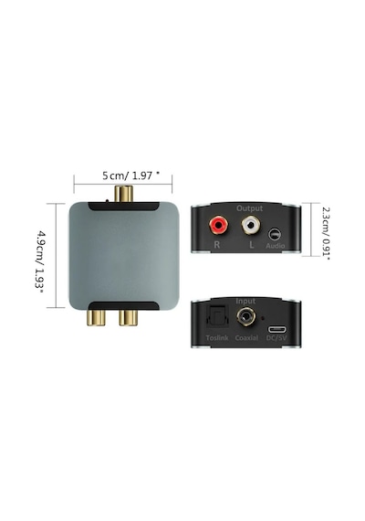 Taplin Dijital To Analog 3.5mm Optik Ses Tos Çevirici Dönüştürücü Adaptör Tk-145
