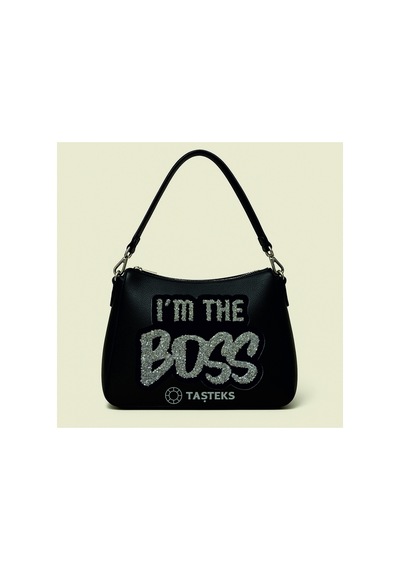 Taşlı Ütülenebilen Veya Sticker Olarak Kullanılabilen ' I'm The Boss ' Yazı Modeli