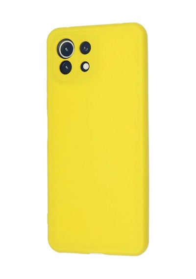 Xiaomi Mi 11 Lite Uyumlu Kılıf Nano İçi Kadife Silikon - Sarı
