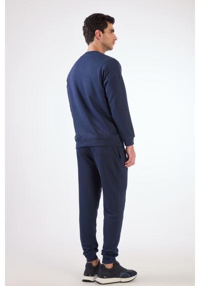 Dufy Lacivert Bisiklet Yaka Regular Fit Erkek Sweatshirt Lacivert