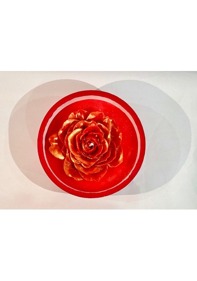 First Rose-el Yapımı Romantik Mum Kırmızı