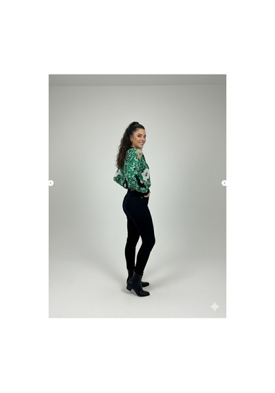 Youknitwear You Daisy Bisiklet Yaka Triko Kazak Yeşil